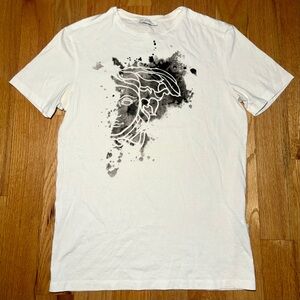 Versace Medusa Splatter Logo Tshirt